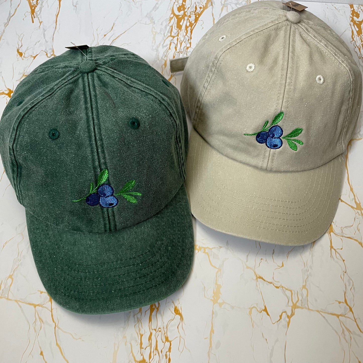 Blueberry Embroidered Cap