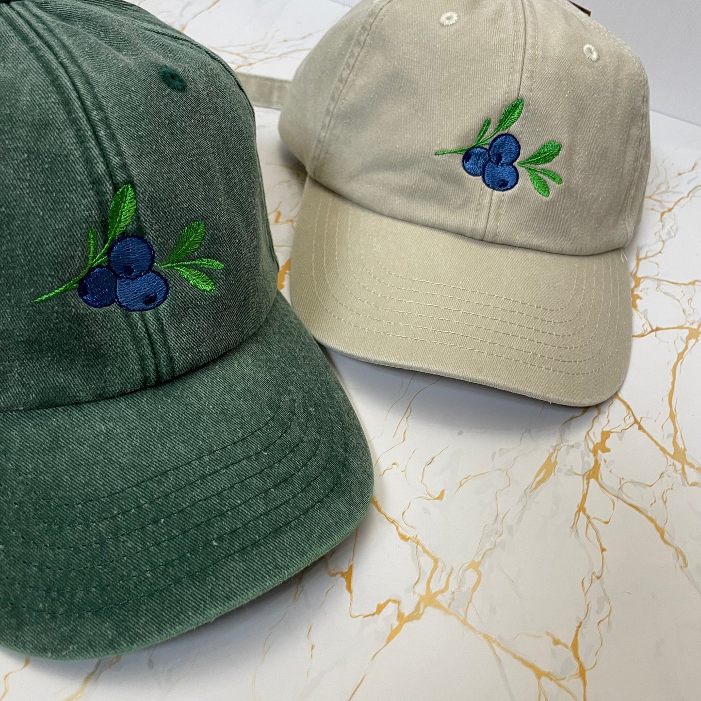Blueberry Embroidered Cap