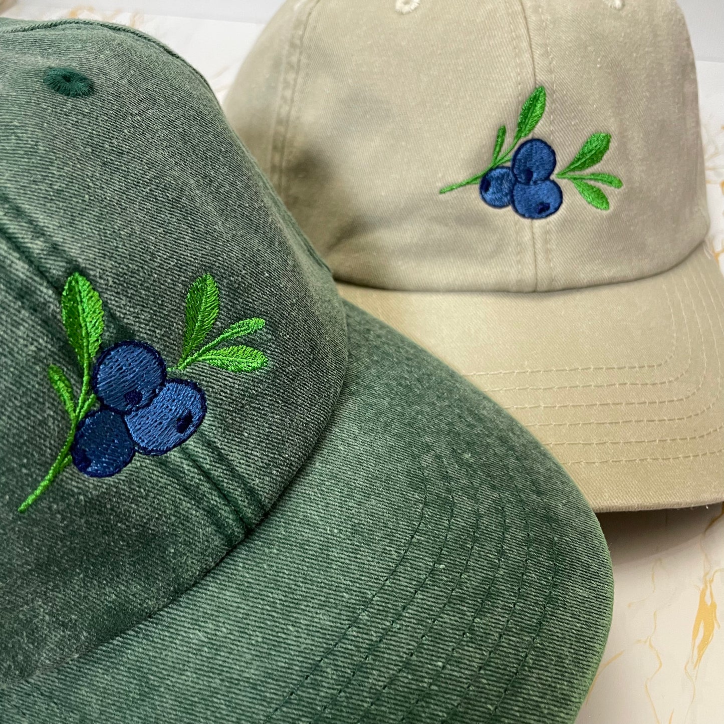 Blueberry Embroidered Cap