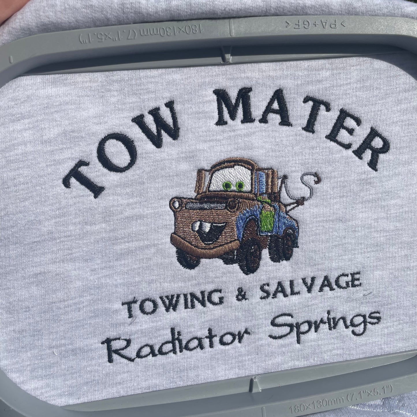 Tow Mater Radiator Spring Embroidered Sweatshirt