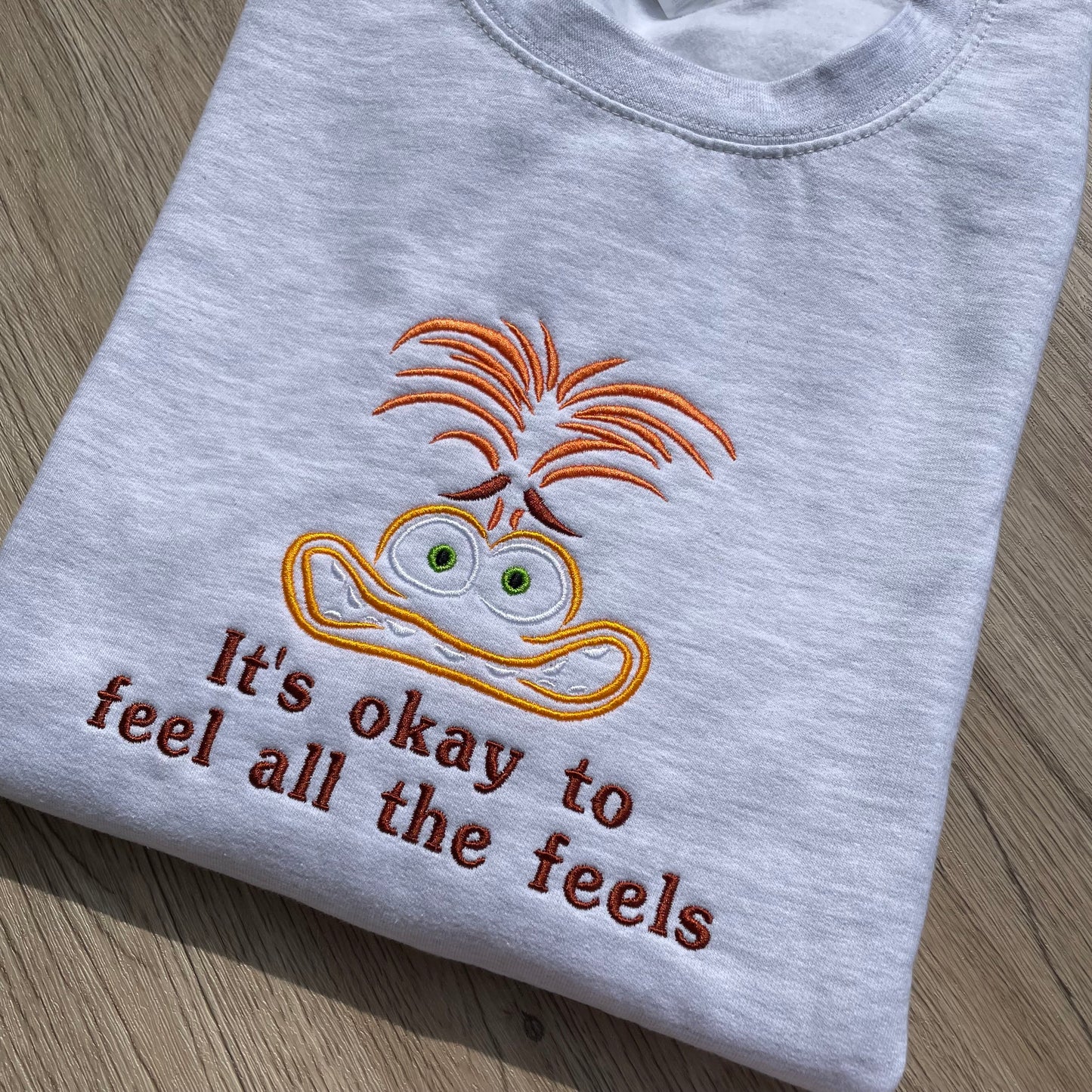 Anxiety Inside Out Embroidered Sweatshirt