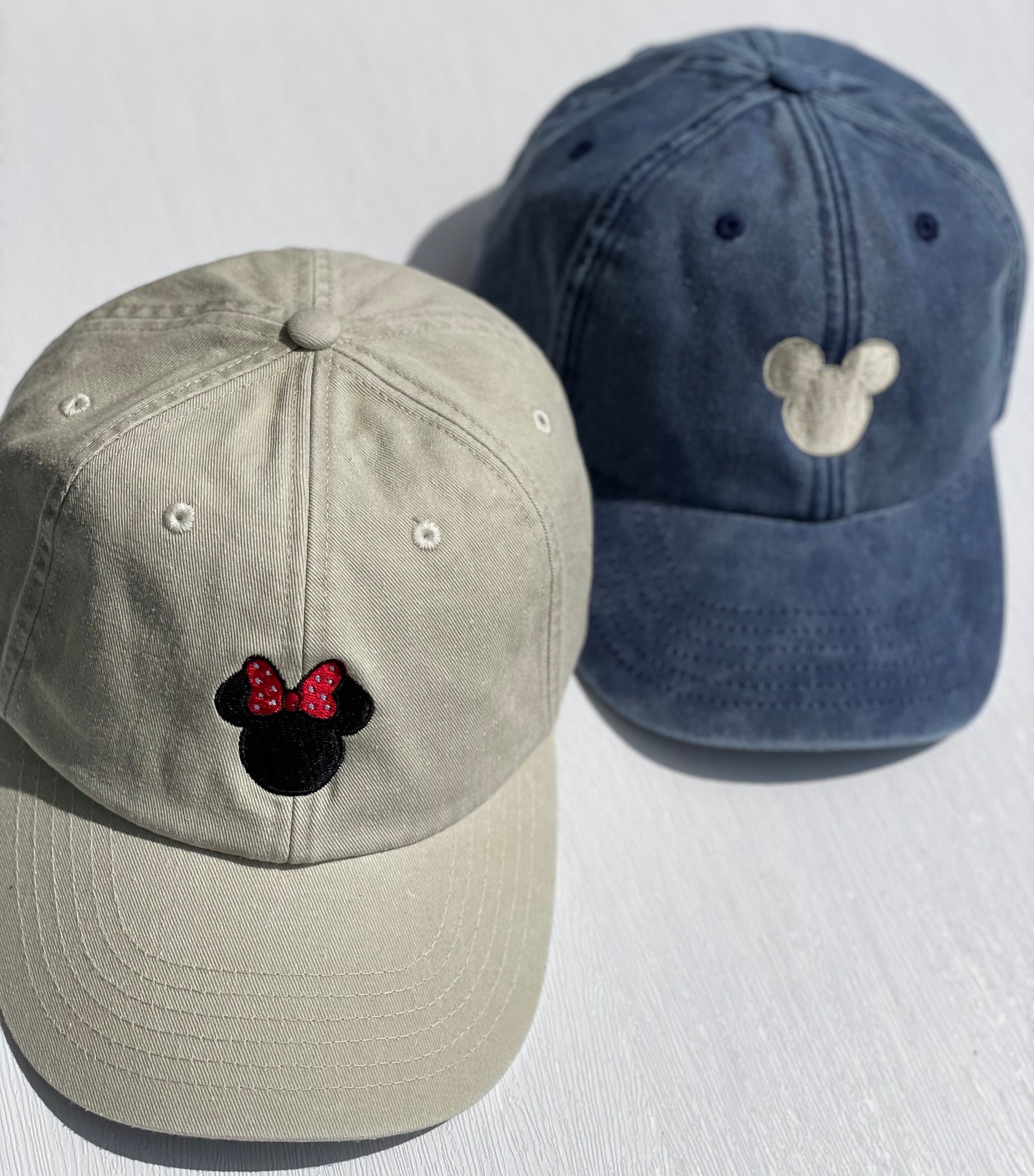 Minnie And Mickey Embroidered Cap