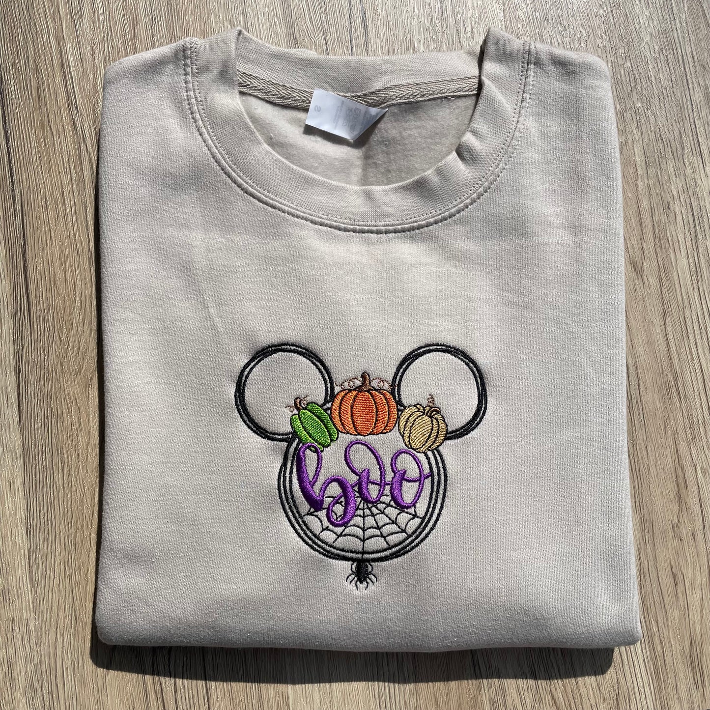 Boo Mickey Embroidered Sweatshirt