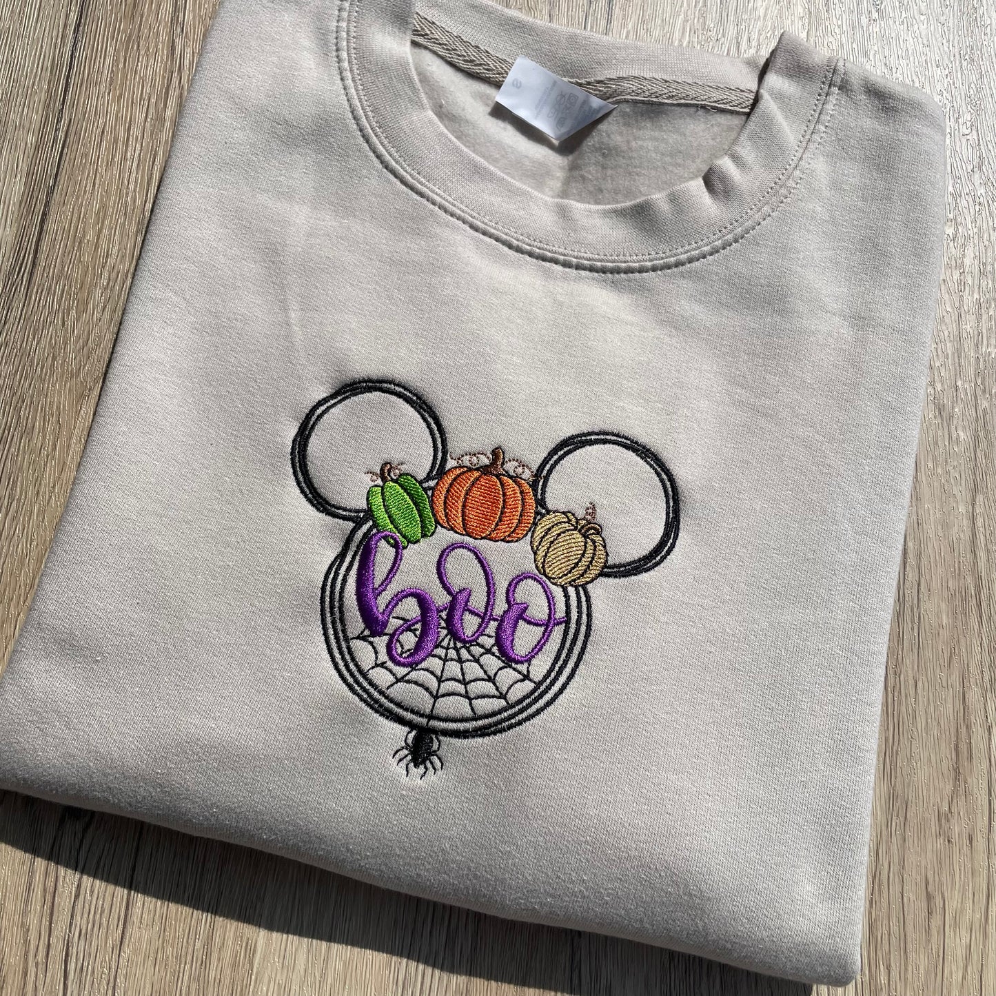 Boo Mickey Embroidered Sweatshirt