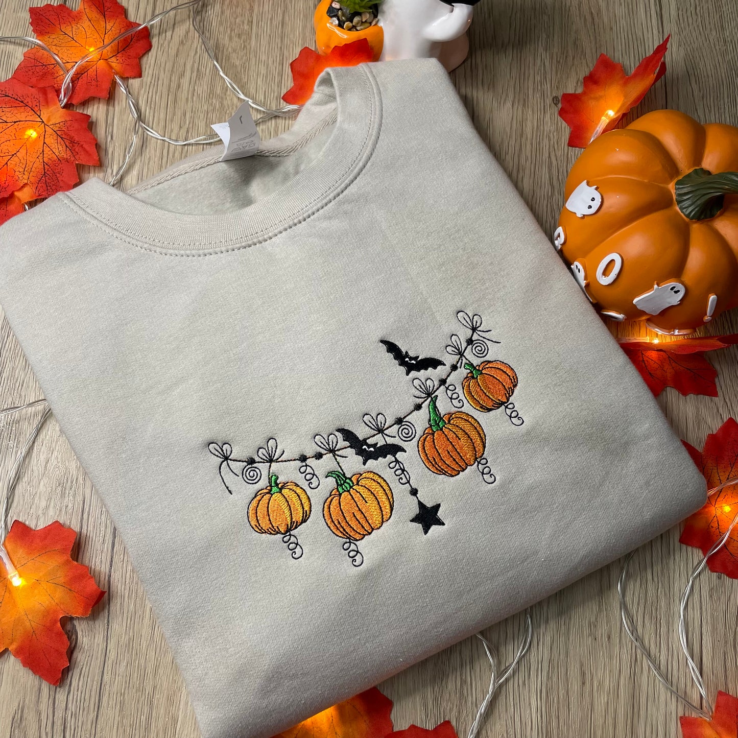 Pumpkin Embroidered Sweatshirt