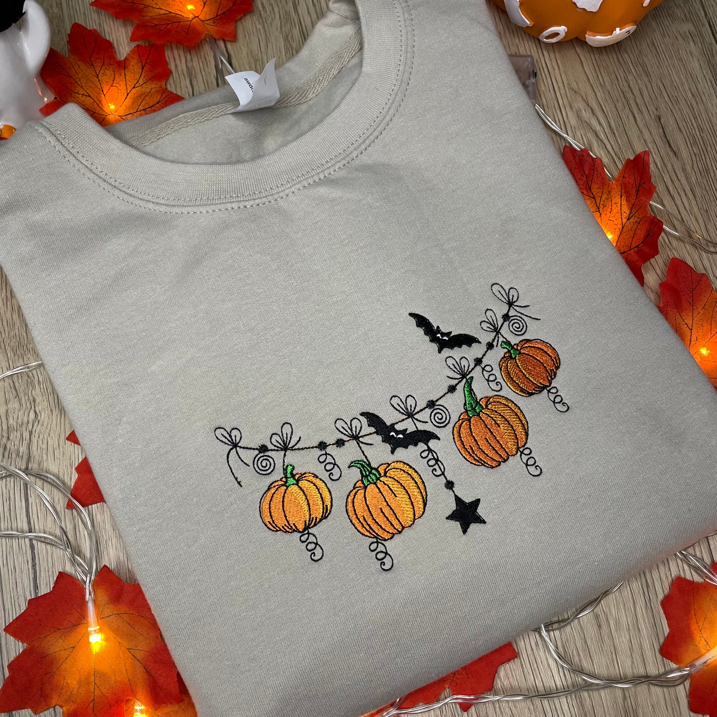 Pumpkin Embroidered Sweatshirt