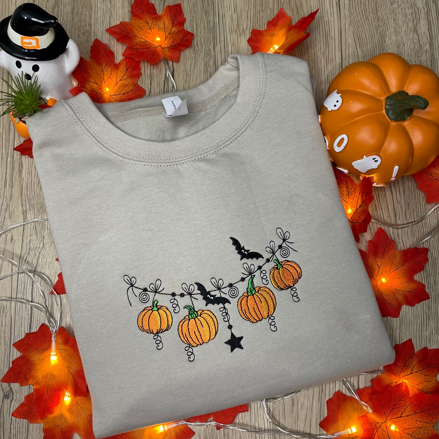 Pumpkin Embroidered Sweatshirt