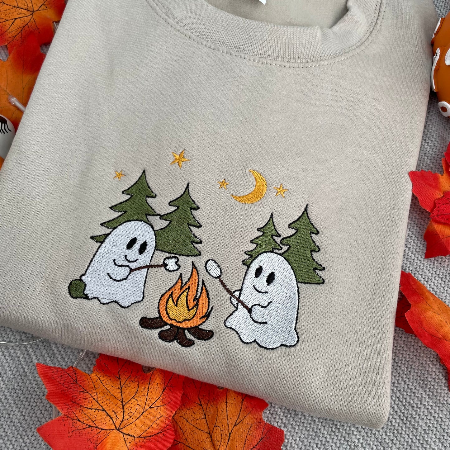 Ghost Campfire Embroidered Sweatshirt