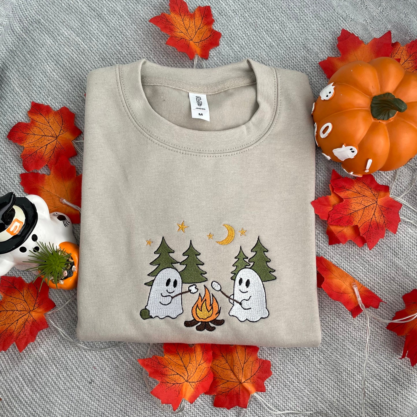 Ghost Campfire Embroidered Sweatshirt