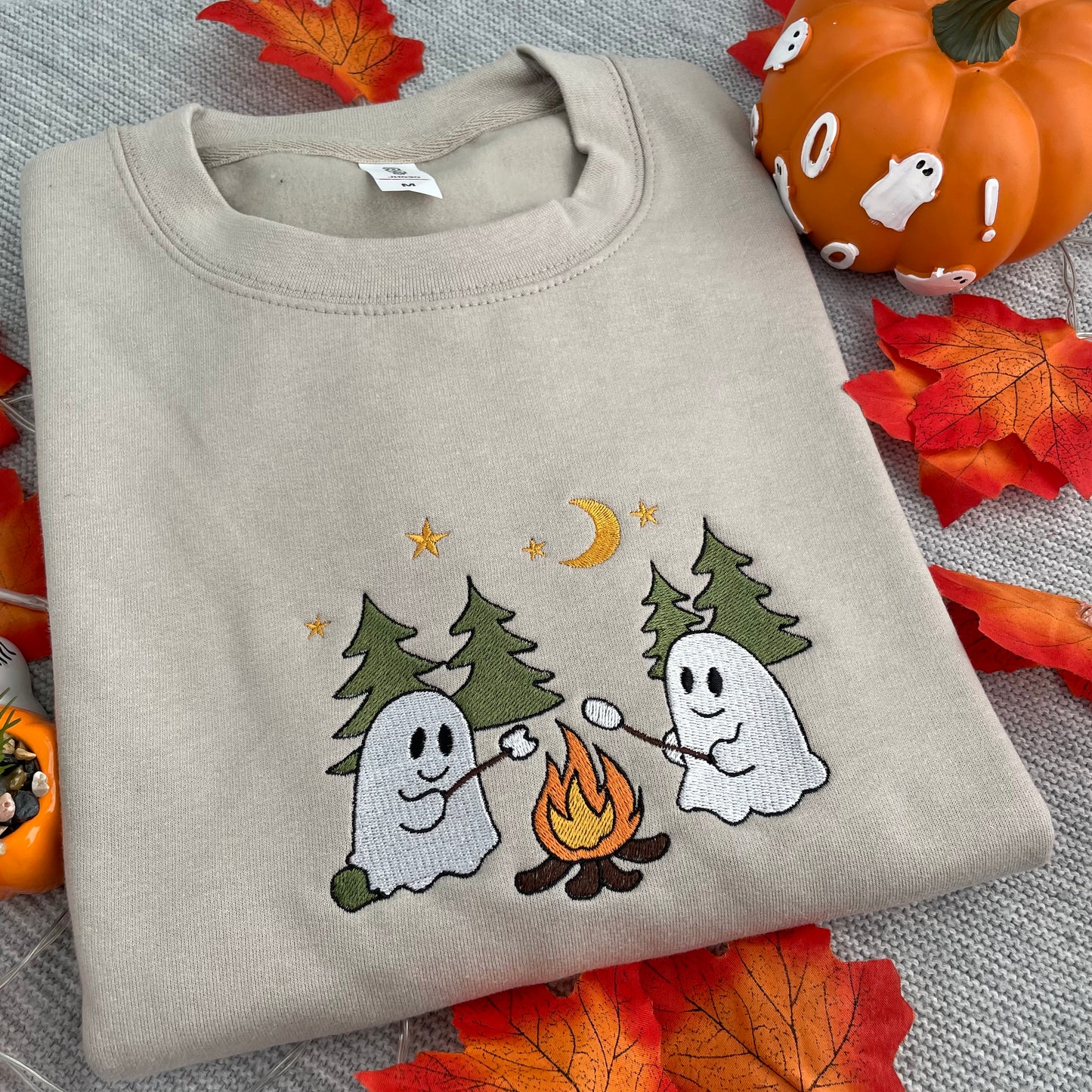 Ghost Campfire Embroidered Sweatshirt