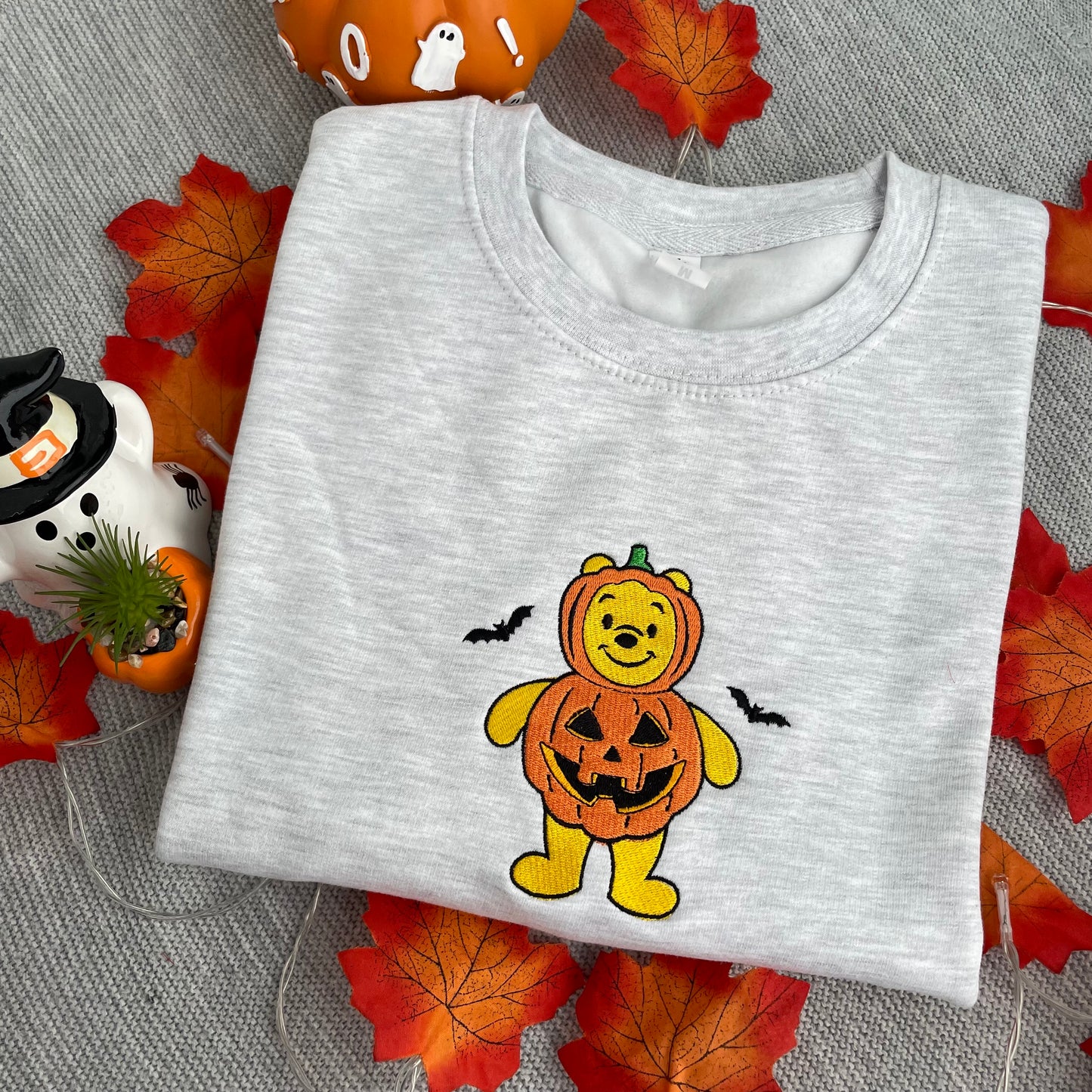 Winnie Pumpkin Embroidered Sweatshirt