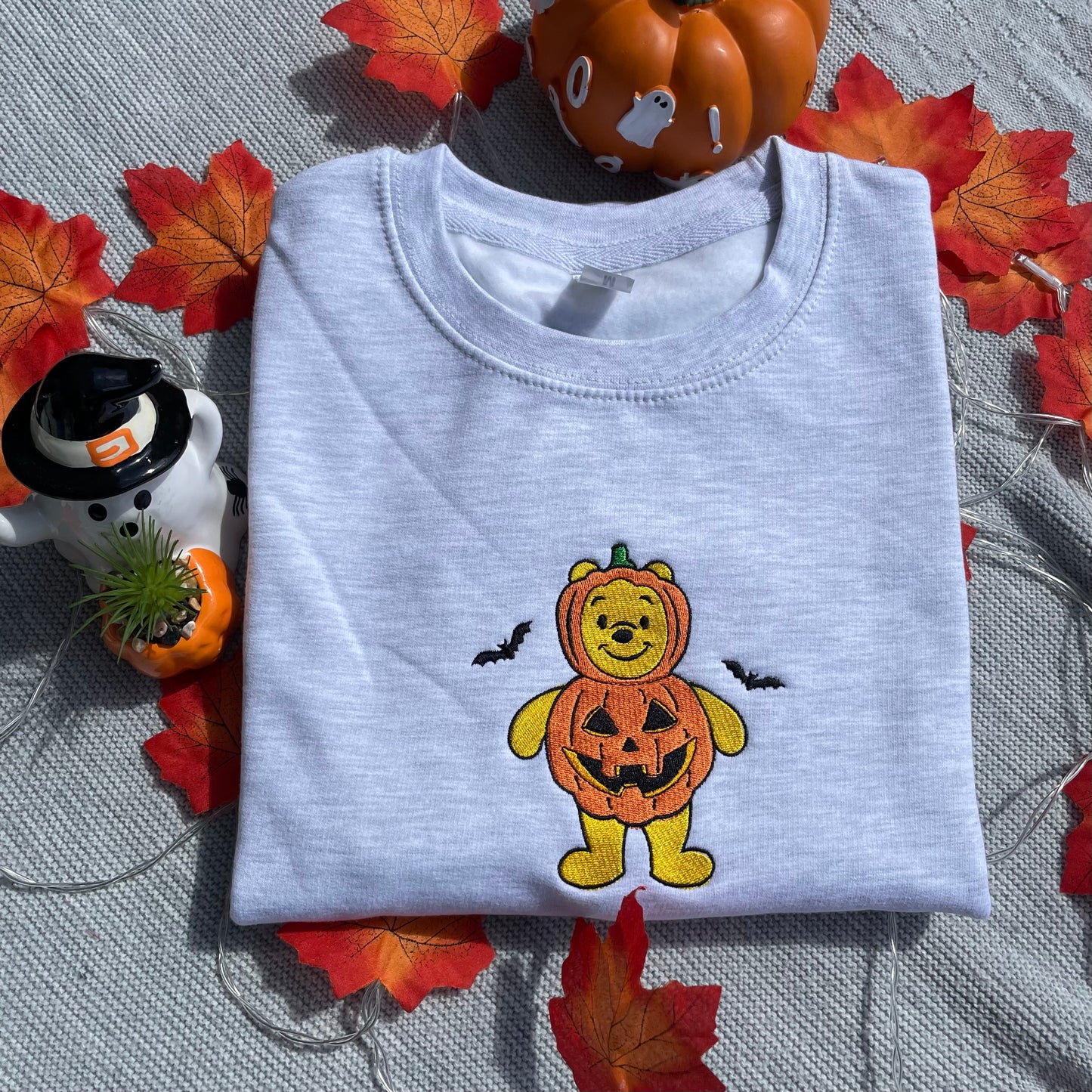 Winnie Pumpkin Embroidered Sweatshirt
