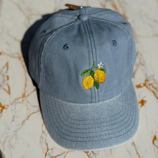 Lemon Embroidered Baseball Cap