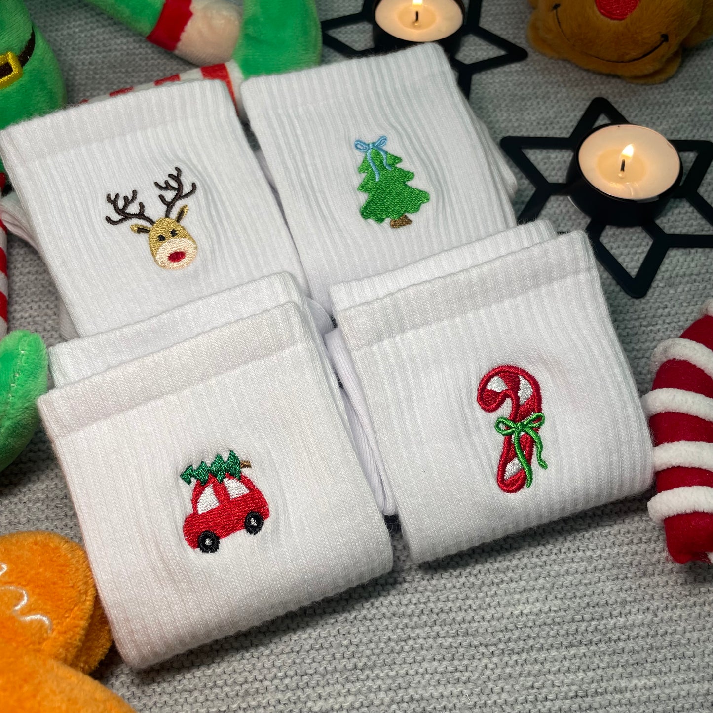 Christmas Embroidered Socks