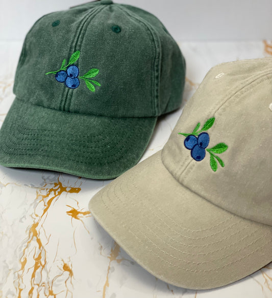Blueberry Embroidered Cap