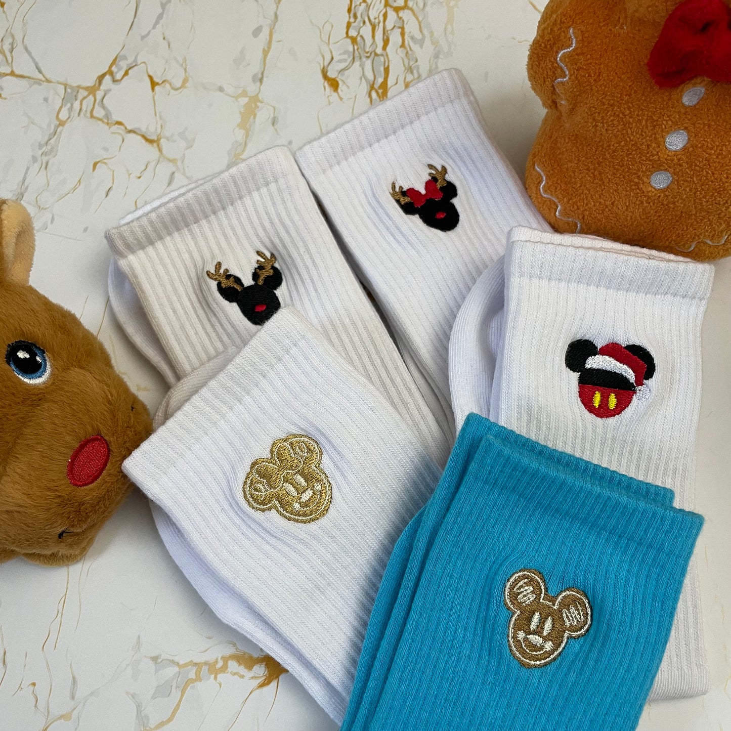 Christmas Embroidered Socks
