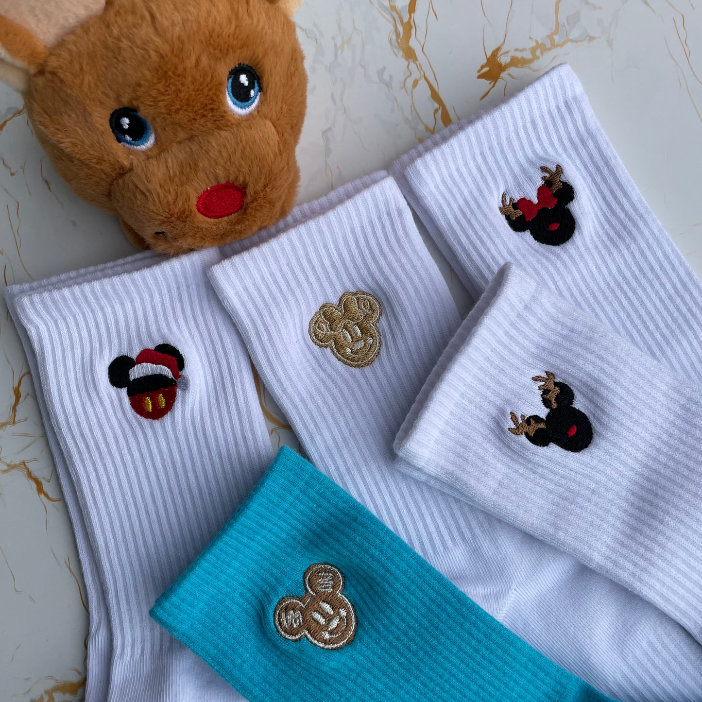 Christmas Embroidered Socks