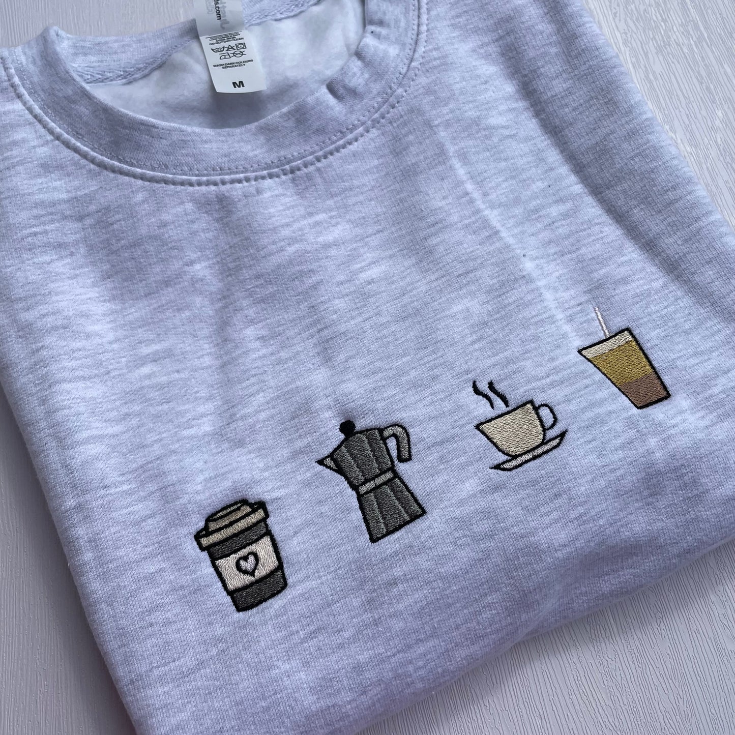 Coffee Embroidered Sweatshirt