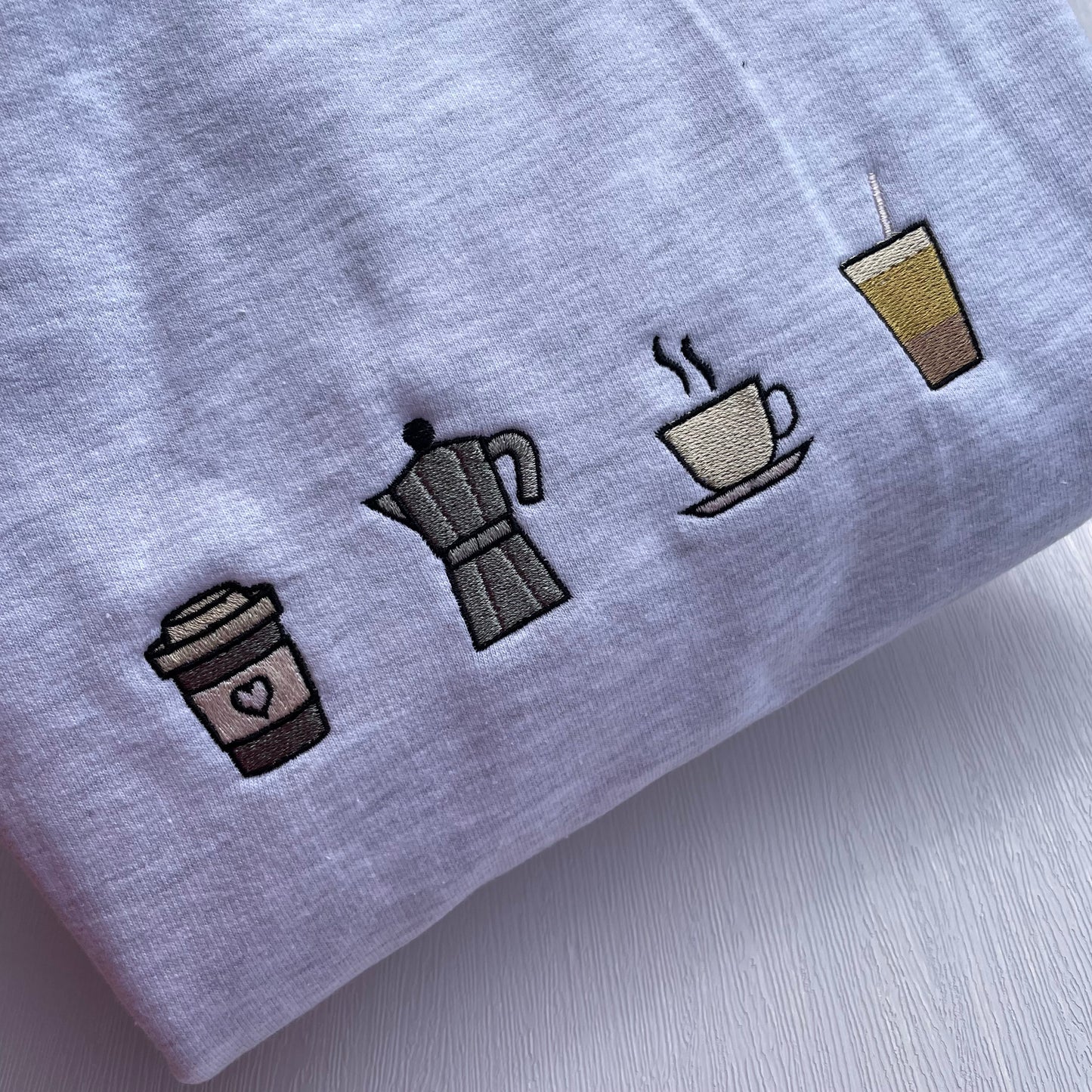 Coffee Embroidered Sweatshirt