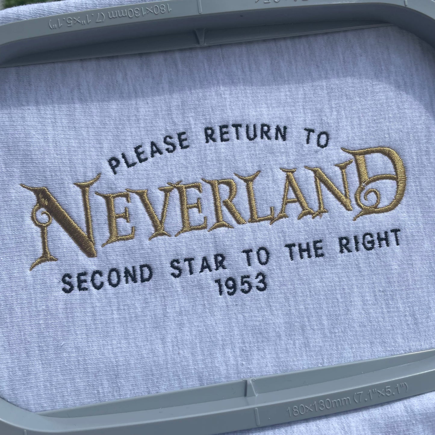 Please Return To Neverland  Embroidered Sweatshirt
