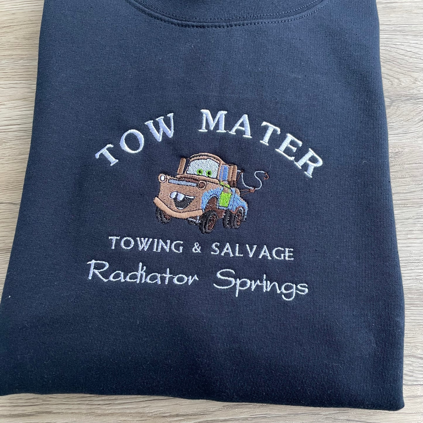 Tow Mater Radiator Spring Embroidered Sweatshirt