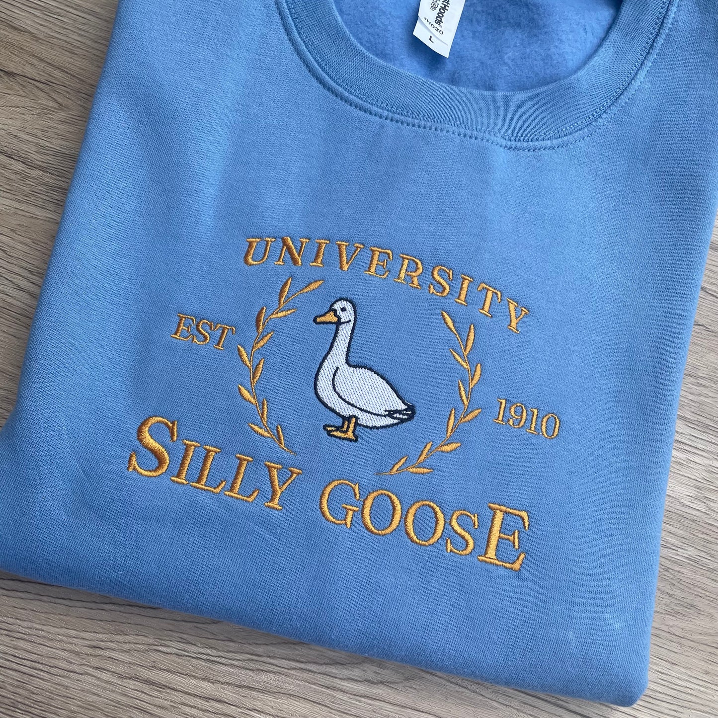 University Silly Goose Embroidered Sweatshirt