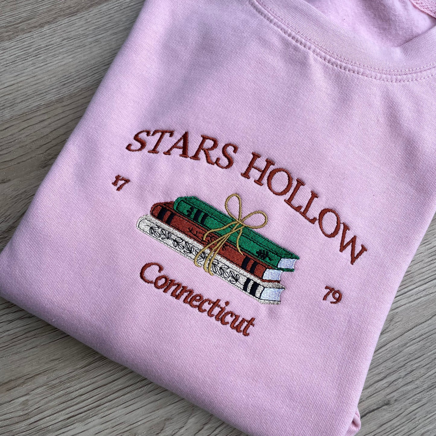 Stars Hallow Connecticut Embroidered Sweatshirt