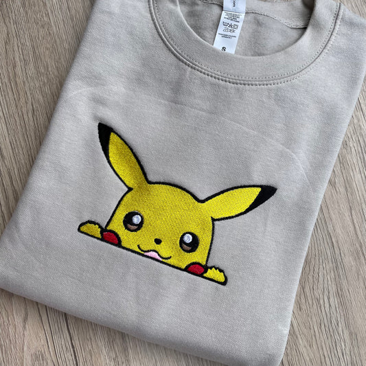 Pikachu Pokemon Embroidered Sweatshirt