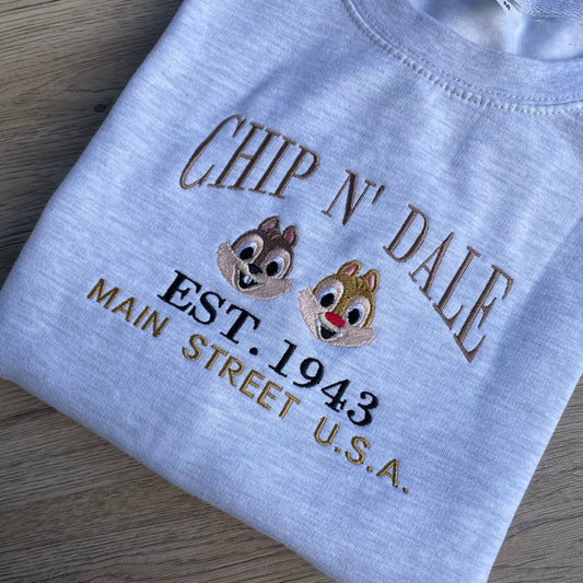 Chip and Dale Embroidered Sweatshirt