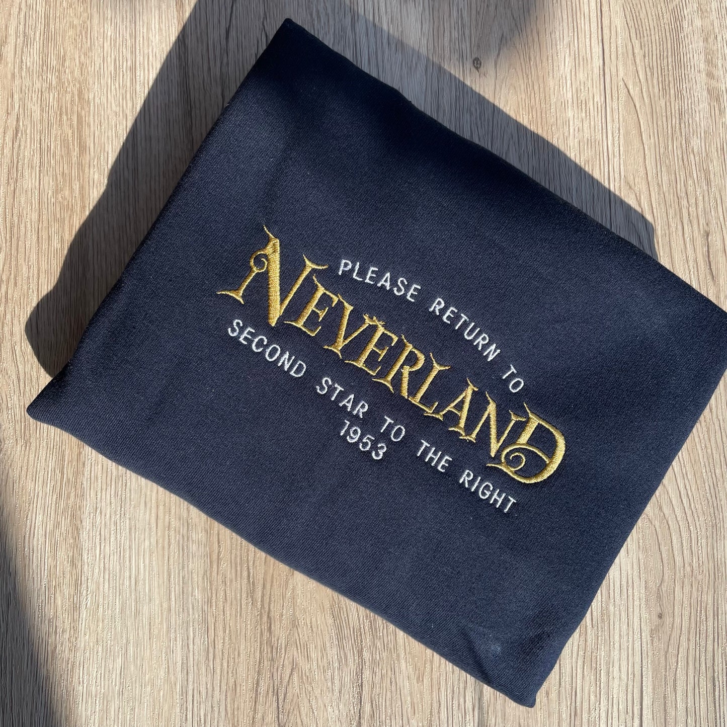 Please Return To Neverland  Embroidered Sweatshirt
