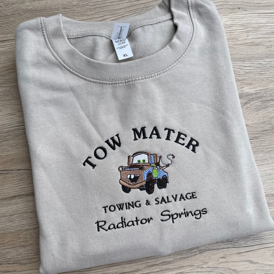 Tow Mater Radiator Spring Embroidered Sweatshirt