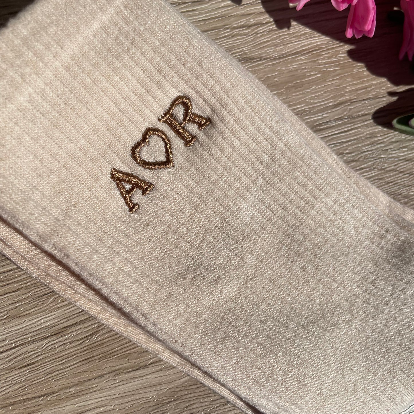 Custom Initials Embroidered Socks