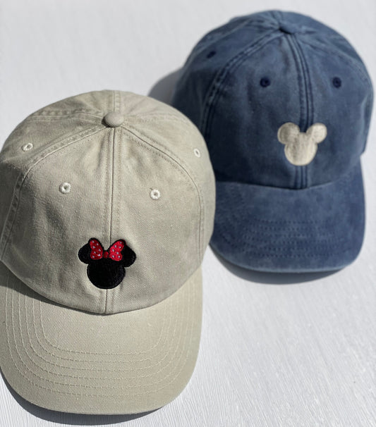 Minnie And Mickey  Embroidered Cap