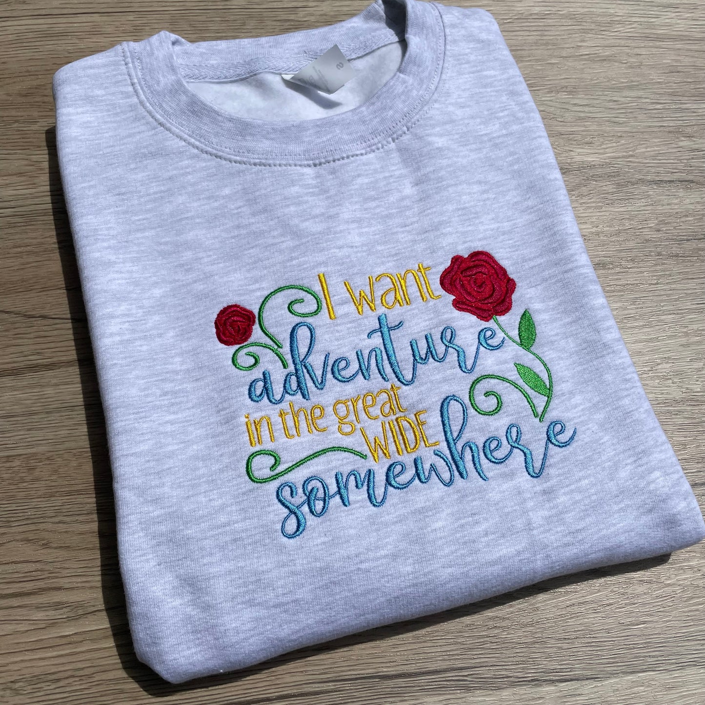 I Want Adventure Embroidered Sweatshirt