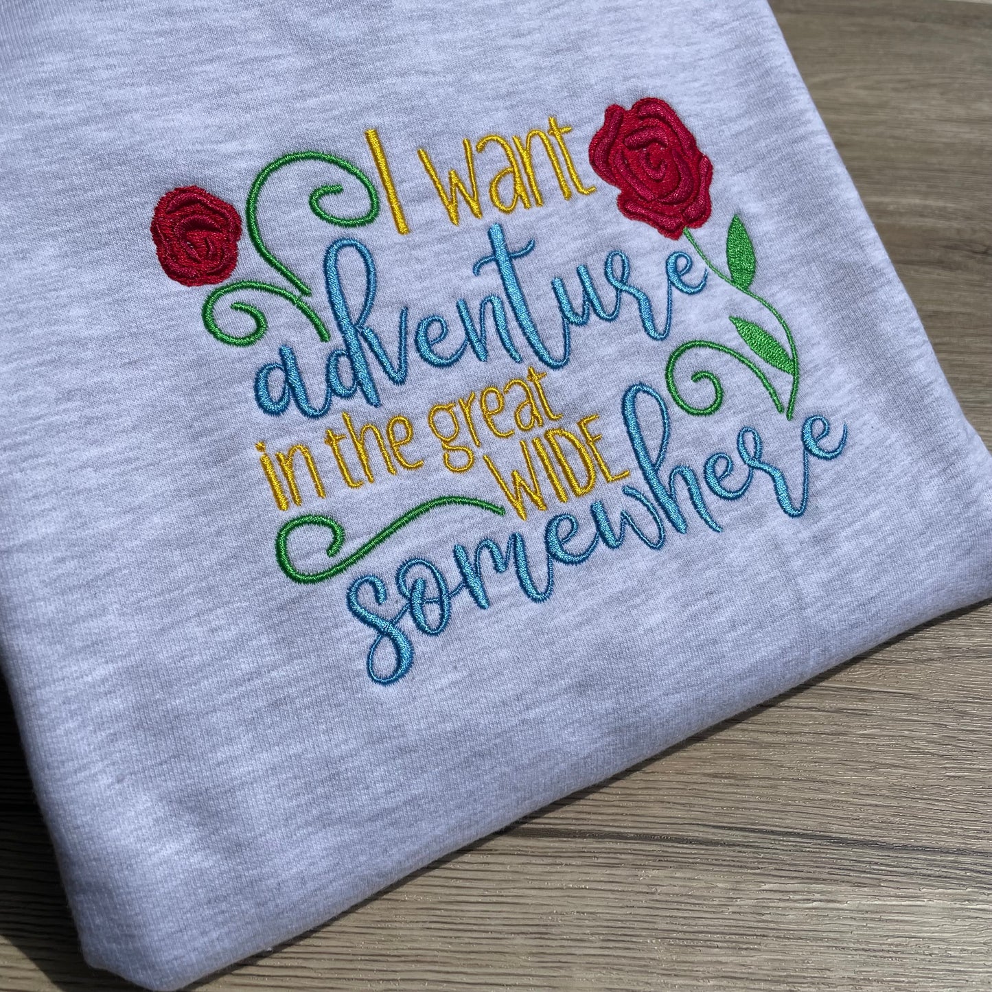 I Want Adventure Embroidered Sweatshirt