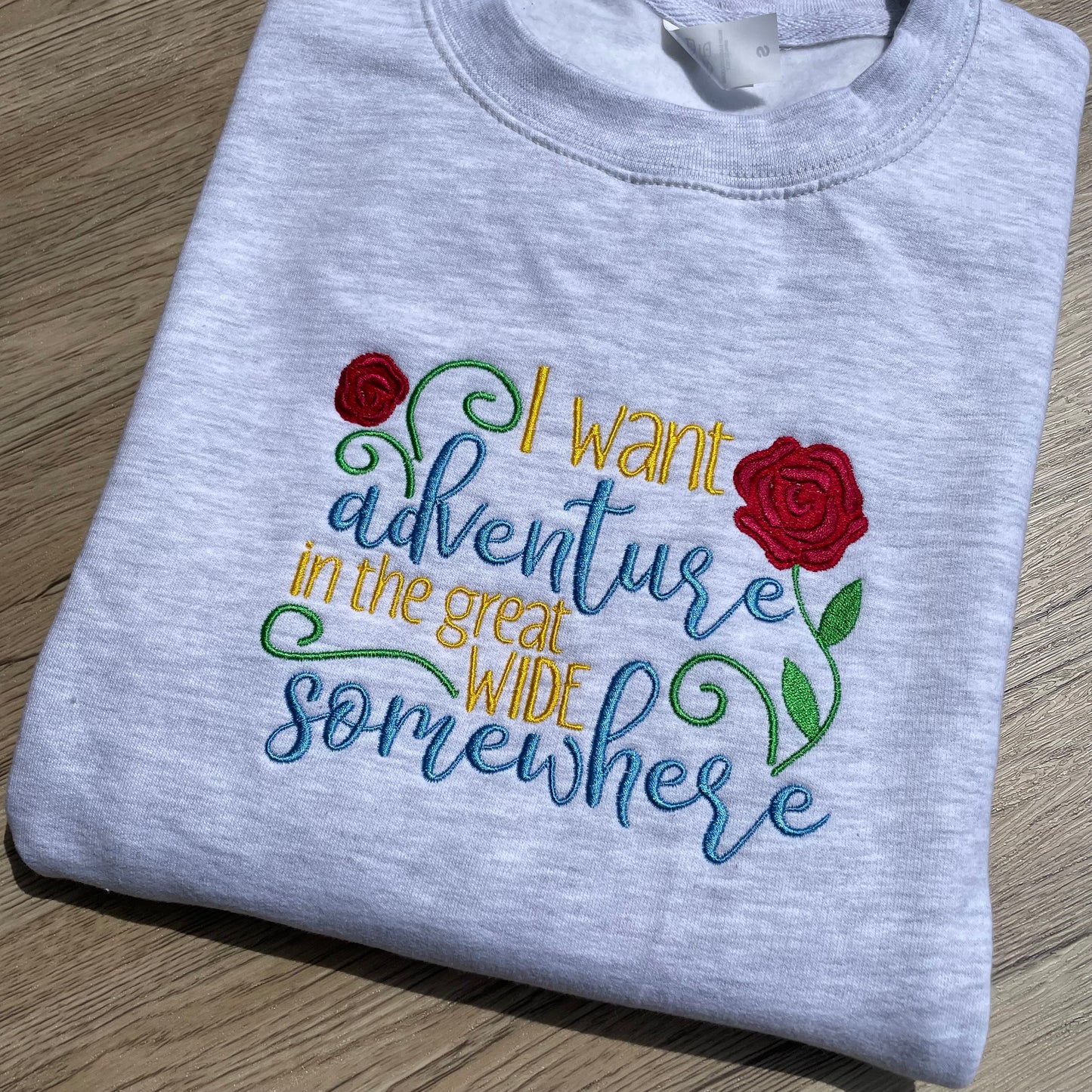 I Want Adventure Embroidered Sweatshirt