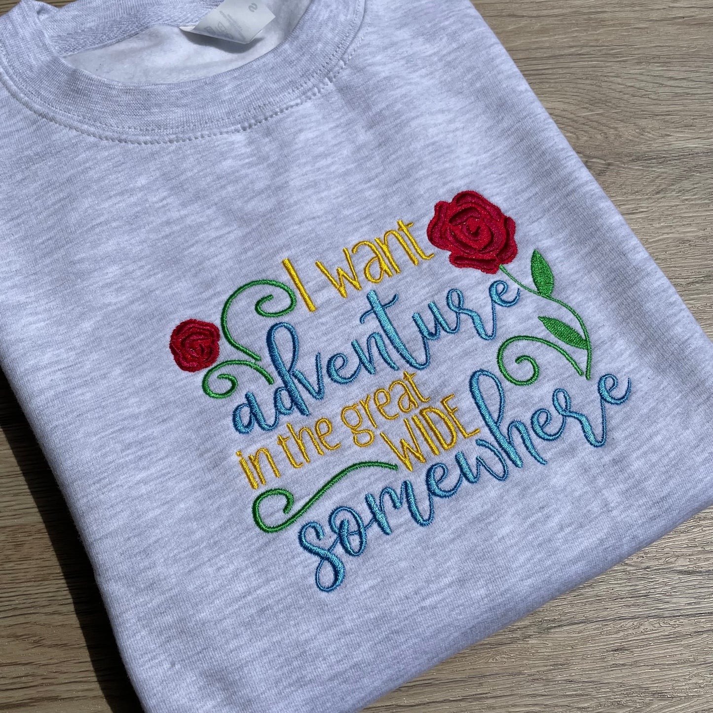 I Want Adventure Embroidered Sweatshirt
