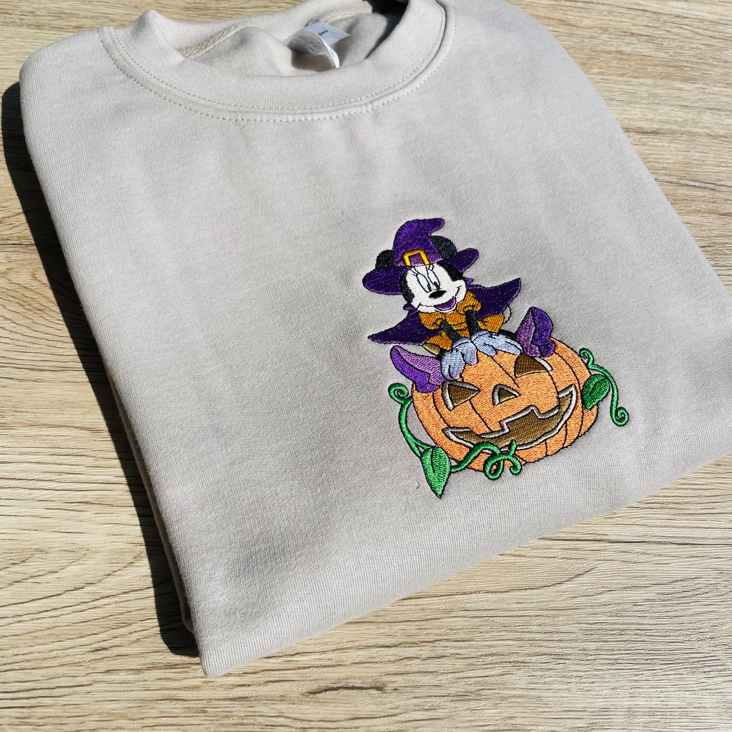 Witch Pumpkin Embroidered Sweatshirt