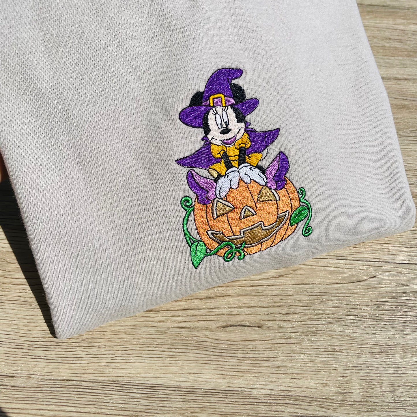 Witch Pumpkin Embroidered Sweatshirt