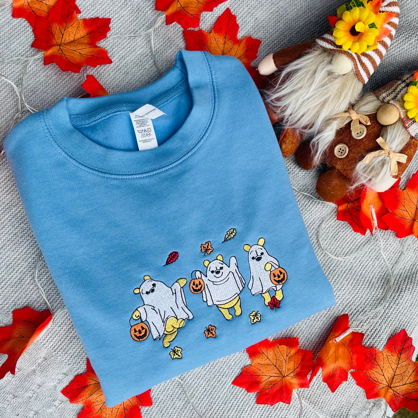 Winnie The Pooh Ghost Embroidered Sweatshirt