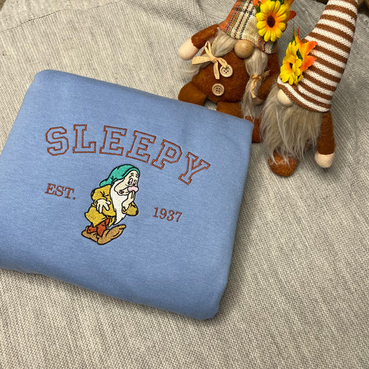 Sleepy Dwarf Embroidered Sweatshirt