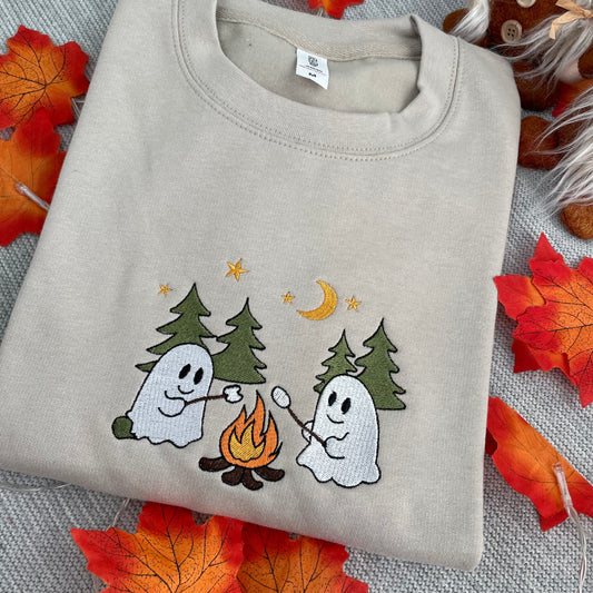 Ghost Campfire Embroidered Sweatshirt