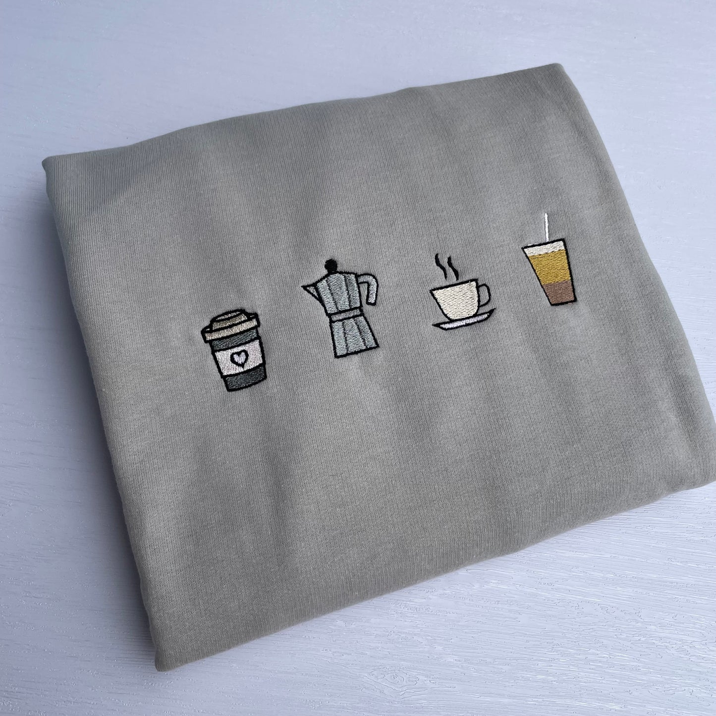 Coffee Embroidered Sweatshirt