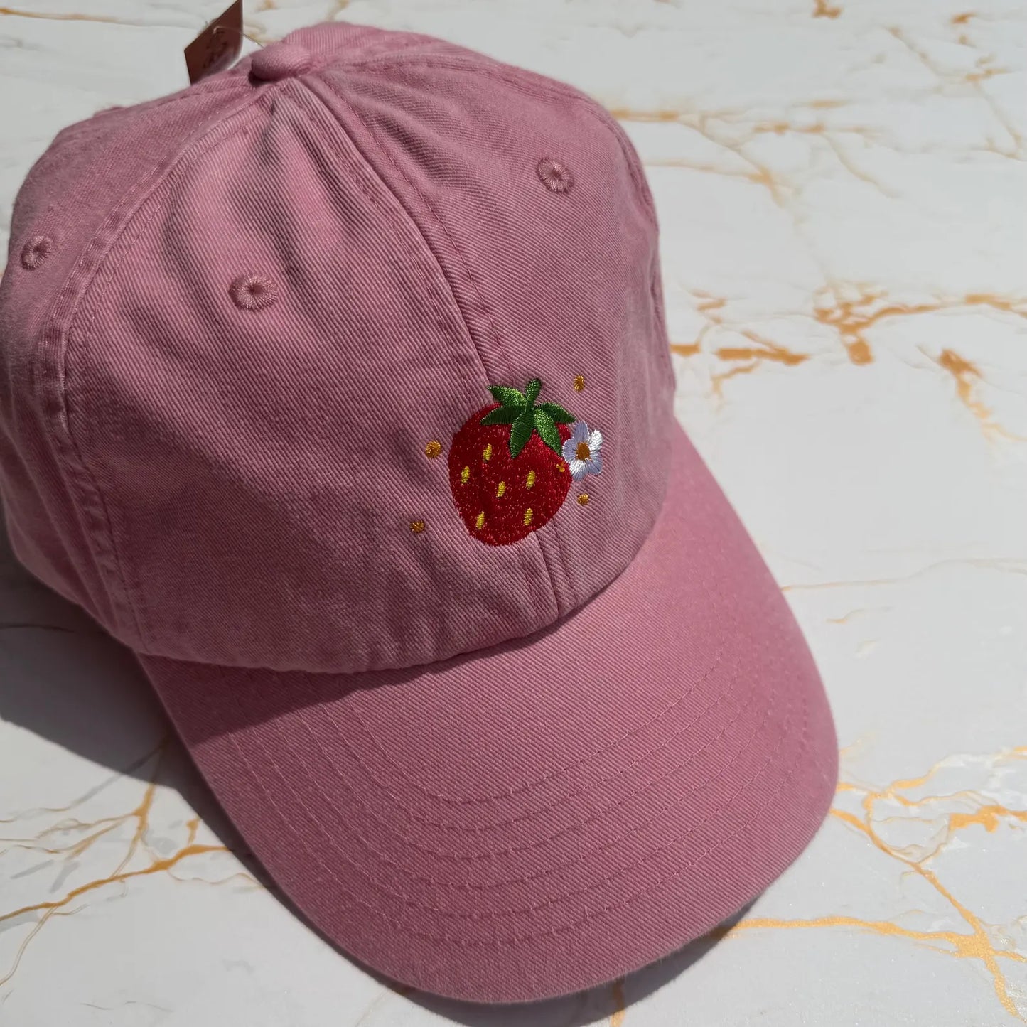 Strawberry Embroidered Baseball Cap
