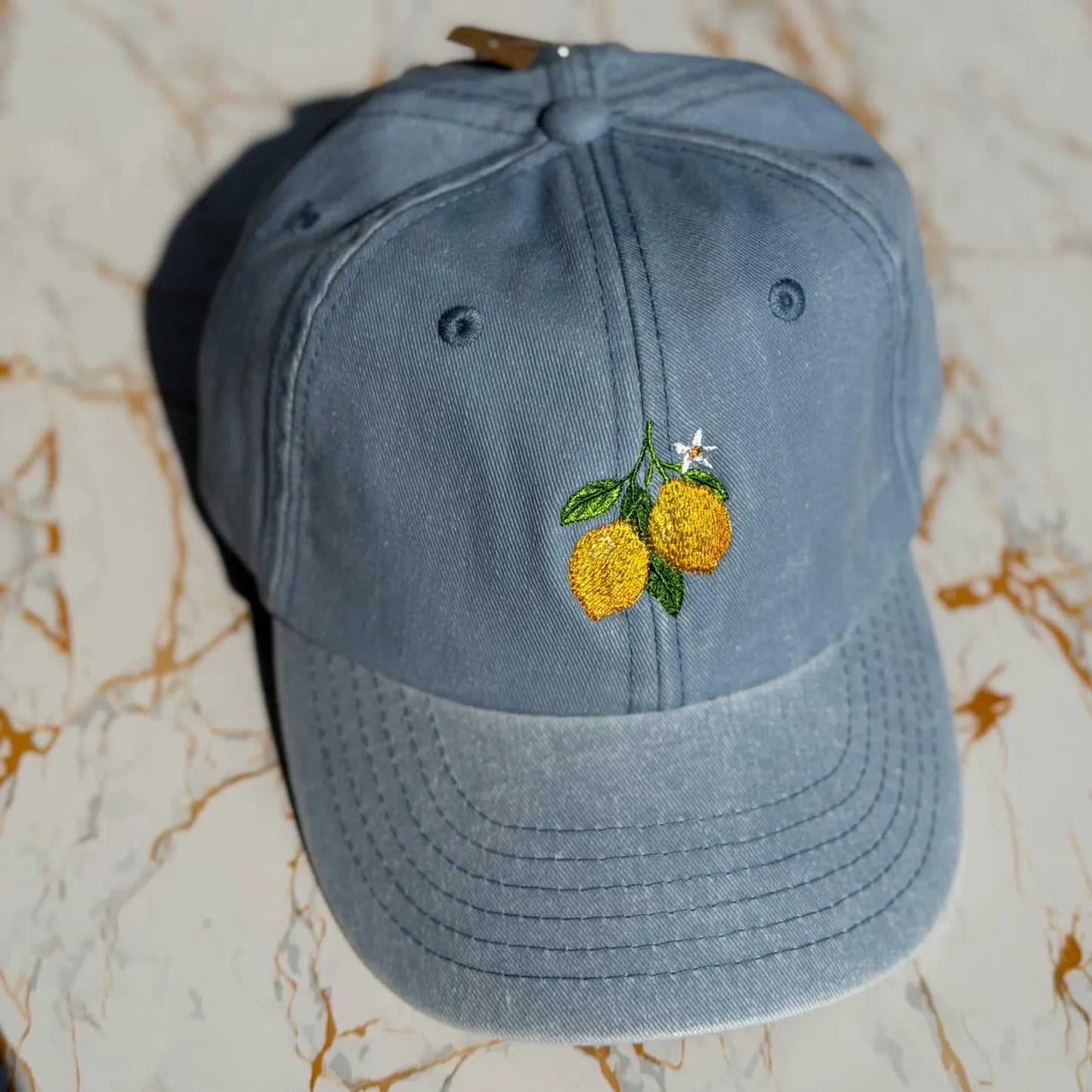 Lemon Embroidered Baseball Cap