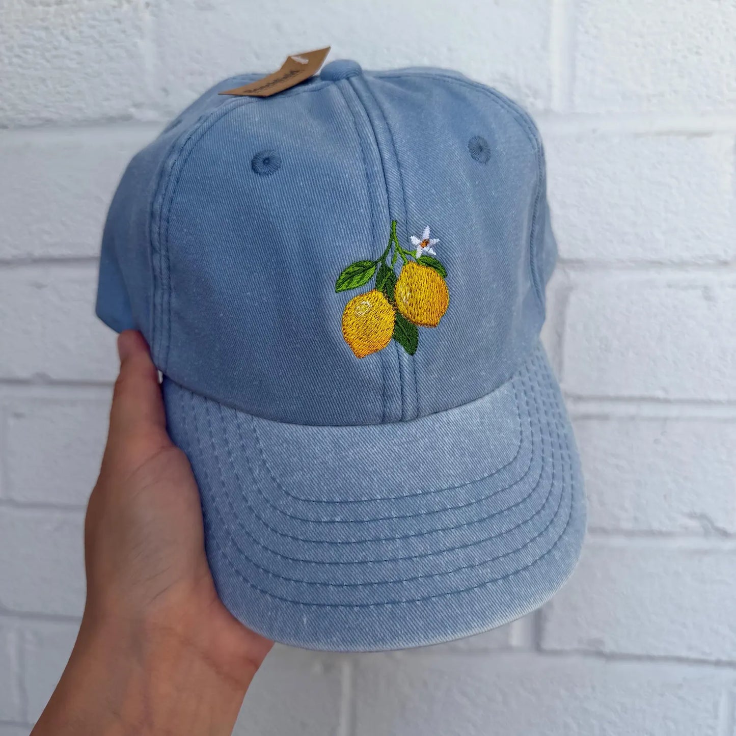 Lemon Embroidered Baseball Cap