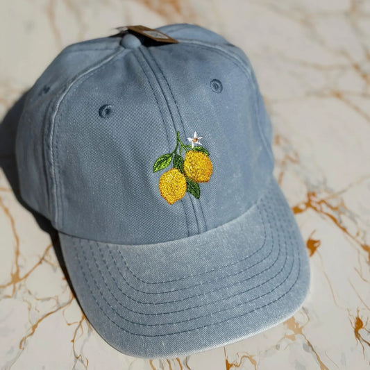 Lemon Embroidered Baseball Cap